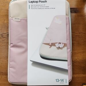 U Brands Pink and Cream Electronics Pouch